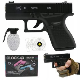  GLOCK SHORT GUN JUARIE METAL METAL 6mm ASG 800 MINGI LIBERE