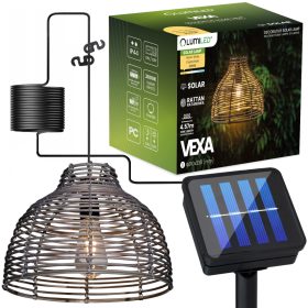    LUSTRAR SOLAR LED LAMPĂ DE Grădină suspendată TAVAN RATTAN BOHO LOFT