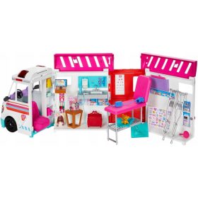    Barbie - Ambulanta Mobile Clinic Set cu 20 de accesorii HKT79