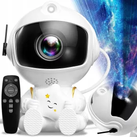    PROIECTOR STELE ASTRONAUT LAMPĂ DE NOAPTE PENTRU UN COPIL SPAȚIU GALAXY + TELECOMANDĂ