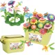  BLOCURI DE CONSTRUCȚIE FLORI FLORI GRĂDINA MARE ÎN CUTIE CONTAINER 135 BUC. + O cutie pentru blocuri