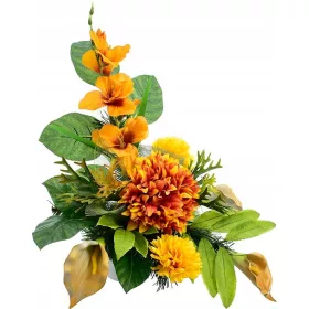   Compoziție Florală Artificială pentru Mormânt, Rezistentă și Estetică