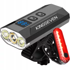    Lampă puternică pentru BICICLETA Lumină LED față + spate 1200lm lanternă 5200mAh BICICLETA