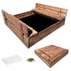  CUTIȚA DE NIPS LEMN IMPREGNAT VOPSIT ÎNCHIS 120x120cm