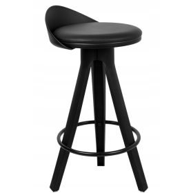  Taburet King Home, negru, 75 cm, piele artificiala