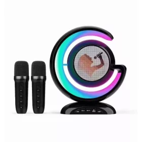    SET KARAOKE FĂRĂ FĂRĂ PENTRU COPII BLUETOOTH BLUETOOTH + 2 MICROFONE + USB - CABLU USB-C 0,5 M 50 CM ALB
