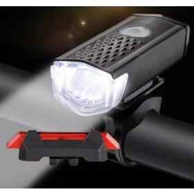    SET LAMPĂ DE BICICLETA LAMPĂ FAȚĂ SPATE LUMINA REÎNCĂRCĂBILĂ + USB