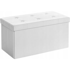 Banca Songmics cu depozitare 76 x 38 x 38 cm alba