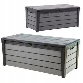  Cutie de gradina din plastic, 455 l, gri