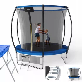    TRAMPOLINĂ DE Grădină pentru copii SCĂRĂ 8FT cu plasă pentru încălțăminte Mic 244cm