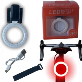    LAMPĂ SPATE BICICLETĂ BATERIE ROSĂ USB ILUMINARE SPATE LED PUTERNĂ