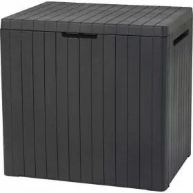  Cutie de gradina din plastic, 113 l, gri