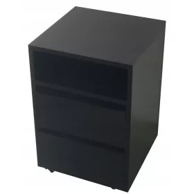    DUPĂ CONTAINER SUB BIROU CU SERTARE PE ROȚI, NEGRU 40x40x60cm