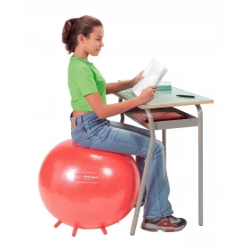  Minge de gimnastică cu coarne 60 cm, portocaliu și roșu