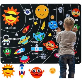    Covorașă tăblie educațională din pâslă pentru copii SISTEM SOLAR ÎN POLONĂ
