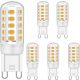  Becuri LED G9 5 W, inlocuire becurilor cu halogen, 5 bucati alb cald