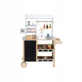    TOOKY TOY Magazin alimentar Taraba din lemn Cititor de carduri pentru cuptor