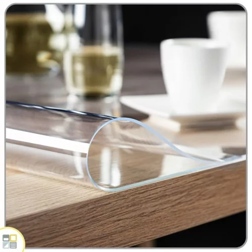 Suport protector transparent pentru masă 80 × 80 cm, 2 mm