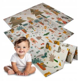    Covoraș educațional din spumă, pliabil pentru copii, mare 150x200, față-verso, gros