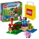  LEGO Minecraft 1669123 LEGO Minecraft Creeper Ambush + LEGO Paper Bag 6315786 Galben 24x8x18 cm