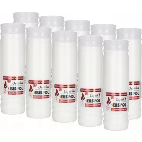   Set 10 Lumânări Parafină BISPOL WP7N 168H - Ardere 7 Zile, Calitate Superioară