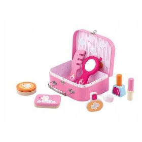    Cutie cosmetica din lemn, Lac, Ruj, Pudra, Pieptene, Oglinda, Sevi