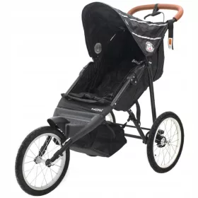    cărucior de alergare cu roți mari JOGGER cu trei roți până la 22 kg, negru, babytrol