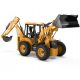  Excavator cu telecomandă JCB DoubleE, telecomandă, încărcător, buldozer, mașină galbenă