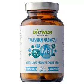   Biowen Taurinat de Magneziu cu Vitamina B6 (P-5-P) 100 capsule - Supliment Alimentar