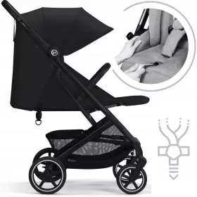    Carucior CYBEX pana la 22 kg BEEZY Moon Black + folie universala CARETER pentru carucior