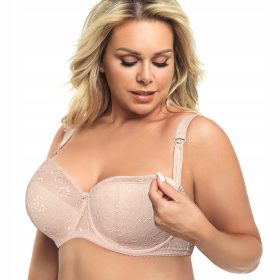  Sutien semicaptusit Gorsenia, bej 55977 MK14, marimea 65I