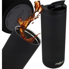  CANA TERMICA PENTRU CAFEA SI CEAI, OTEL MIOWI 500 ML NEGRU