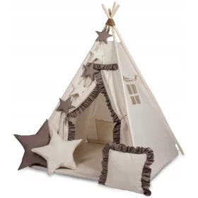    TIPI WIGHWAM TEEPEE cort 3 perne + GHIRLANDA de stele produs PL