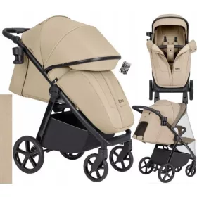    Carucior pentru copii CARRELLO Bravo SL Sand Beige + Husa de ploaie pentru carucior Caretero