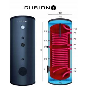    Incalzire, boiler, rezervor solar, 500 L, doua serpentine CUBION CU-SO2