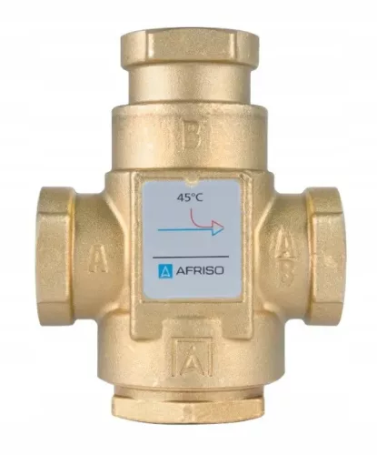 Supapă termostatică Afriso ATV 333 DN25 pentru retur cazan, 45 °C