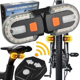    SEMNALIZARE BICICLETA DIRECȚIE LAMPĂ BICICLETA SEMNAL SPATE TELECOMANDĂ USB