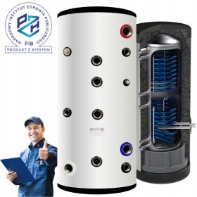    Rezervor apa calda 400l, boiler INOX INOX, rezervor tampon, doua serpentine