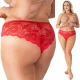  TANGA FULL DANTELA cu talie inalta PLUS SIZE phenome RED 42/44