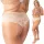  TANGA FULL DANTELA cu talie inalta PLUS SIZE phenome BEJ 44/46