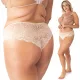  TANGA FULL DANTELA cu talie inalta PLUS SIZE phenome BEJ 42/44