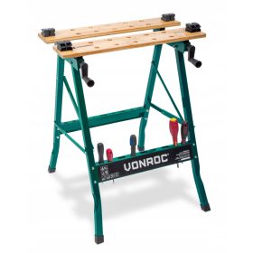  Banc de lucru, pliabil, VONROC + fălci de prindere