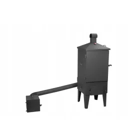    SET Afumător de grădină metalică XXL cu șemineu suplimentar