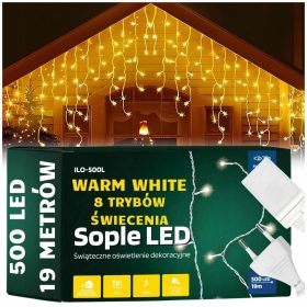  Perdea luminoasă Zolta țurțuri 301 - 500 lumini