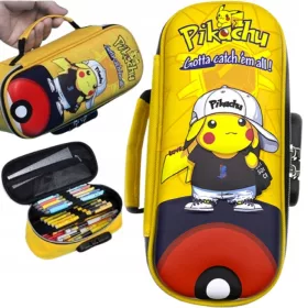   Trusa de creion extensibilă, Capacious, Pikachu, Pokemon, imprimare cu efect de Paște 3D