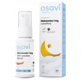   Spray cu Melatonină 1 mg și Passiflora Osavi, Aromă de Coacăze Negre, 25ml