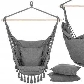    HAMAC DE GRĂDINA BRAZILIAN CU PERNE SCAUN ATARTANAT ROCKER SCAUN BOHO