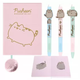    Caietul A5 St. Majewski Pusheen Nuanțe de roz + 3× stilou Pusheen șters automat 1 buc