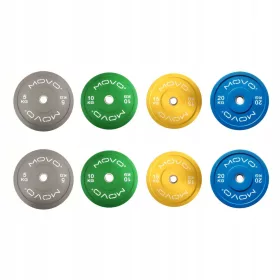    Set de greutăți pentru bara de protecție Olympic 100 kg | Farfurii de antrenament colorate