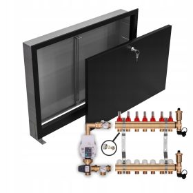    Distribuitor sub podea 7 + POMPA WILO + CONECTORI + CUTIE NEGRA